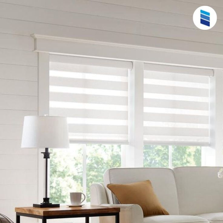Custom Roman Shades White