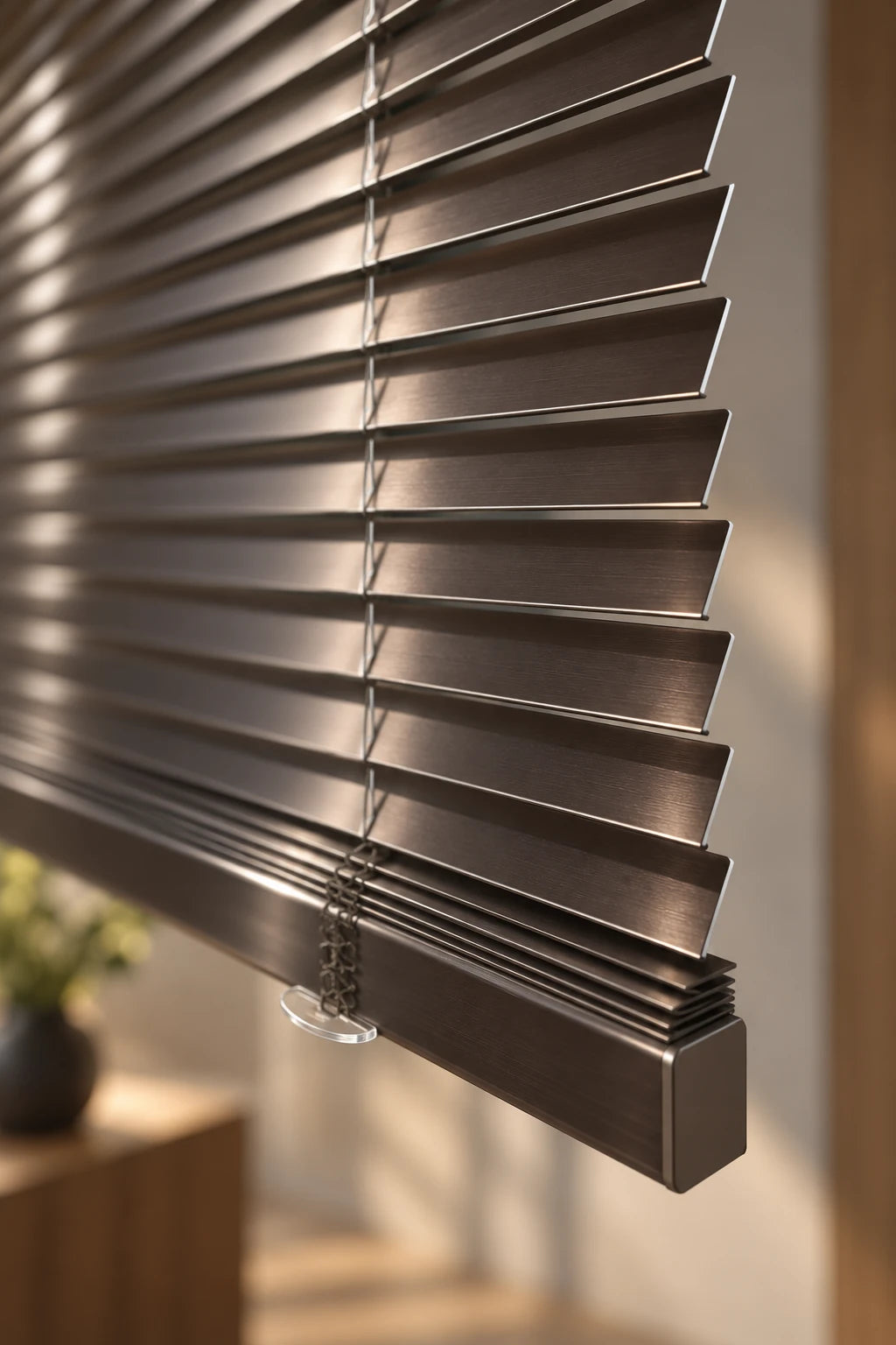 Cordless aluminum blind · Slat detail