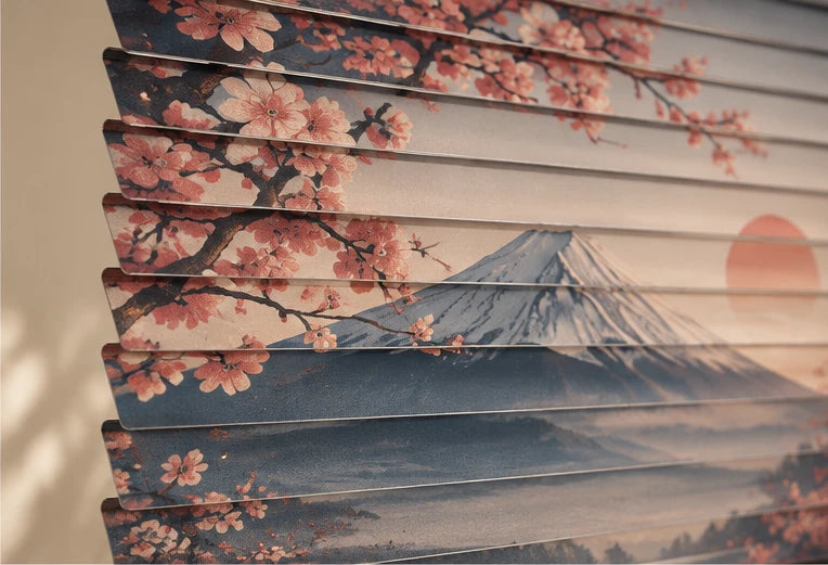Double-sided printed aluminum blinds · Print detail