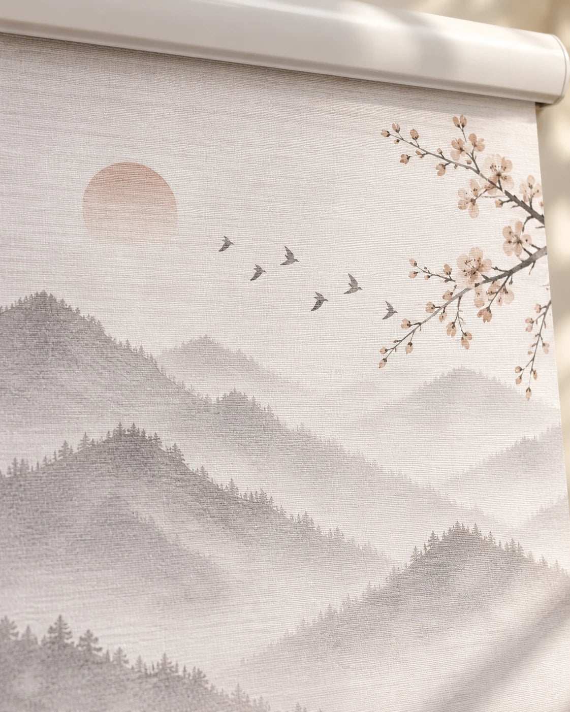 Printed roller shade · Print detail